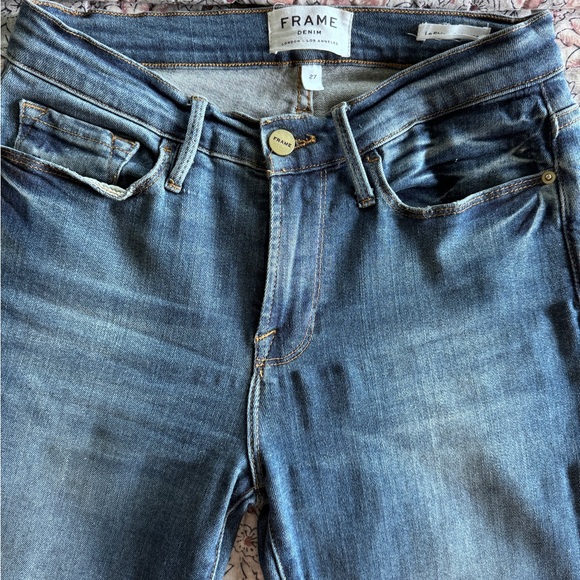 FRAME Le Skinny De Jeanne in Cape May Blue Ankle Stretch Revolve 27 - Picture 8 of 9
